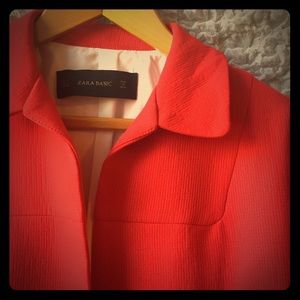 ZARA Orange Swing Blazer